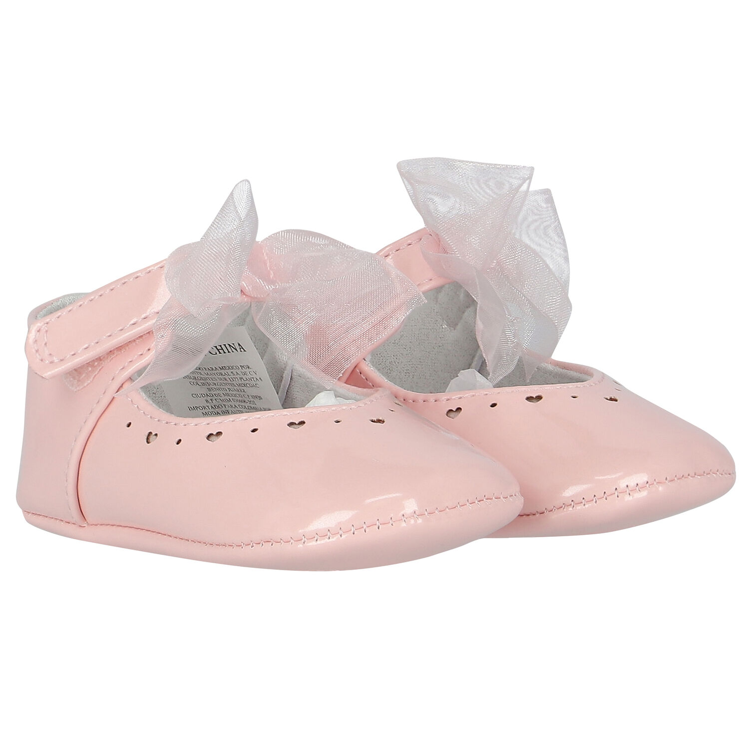Baby Girls Pink Bow Pre Walker Shoes, 3, hi-res